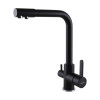 Смеситель для кухни с подключением фильтрованной воды Globus Lux LAZER GLLR-0444-10-BB Черный