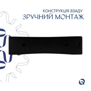 Умывальник подвесной Qtap Nando LT 500х420х130 мм Matt Black. Photo 3