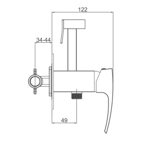 Смеситель для биде скрытого монтажа Lamber 7277-33 GOLD. Photo 3