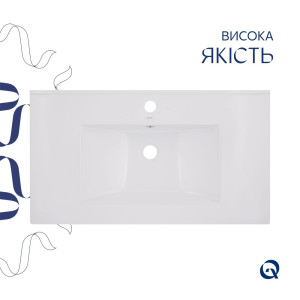Умывальник врезной Qtap Albatross 820х460х180 мм. Photo 3