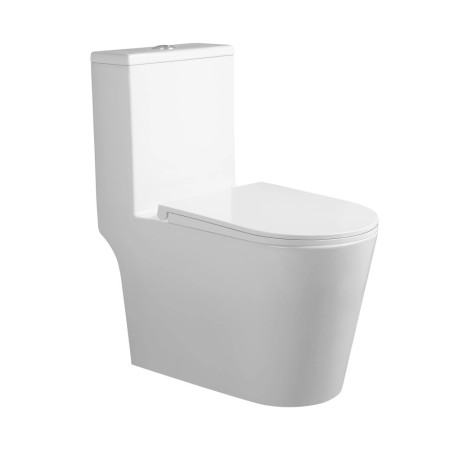 Унитаз напольный Qtap Kolibri Ultra Quiet сиденье Slim Duroplast Soft-close Quick relase белый
