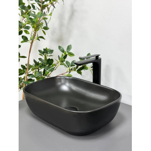 Умивальник накладний VBI Ravenna Black Matt чорний. Photo 2