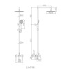 Душевая система со смесителем для ванны Lamber 78122 черная