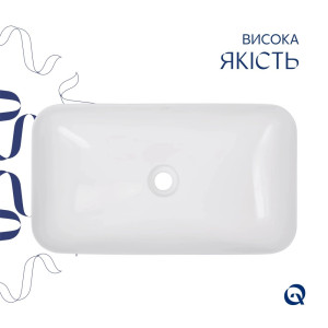 Умывальник накладной Qtap Tern 610x350x135 мм. Photo 3