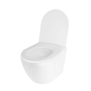 Унітаз підвісний Qtap Jay Ultra Quiet з сидінням Slim Duroplast Soft-close Quick relase білий. Photo 2