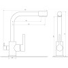 Смеситель для кухни с подключением фильтрованной воды Globus Lux LAZER GLLR-0444-10-BB Черный