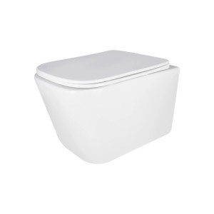 Унитаз подвесной Qtap Crow с сиденьем Slim Duroplast Soft-close Quick relase белый. Photo 3