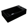 Умывальник подвесной Miraggio Faro L Mirastone Black Shine черный