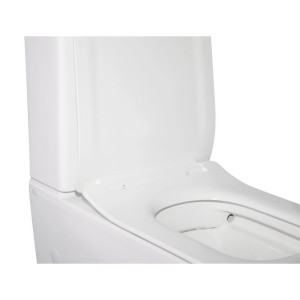 Унітаз підлоговий Qtap Crow Rimless сидіння Slim Duroplast Soft-close білий. Photo 3