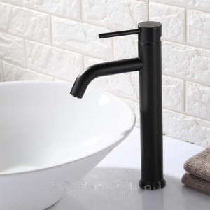 Змішувач для раковини Rea Lungo Black High високий чорний