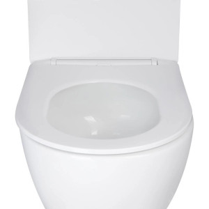 Унітаз підвісний Qtap Robin Ultra Quiet з сидінням Slim Duroplast Soft-close Quick relase білий. Photo 3