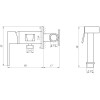 Смеситель для биде TOPAZ LEXI TL 21106-H57-W Белый