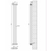Радіатор дизайнерський вертикальний Bari 4/1800 білий матовий 1800*200