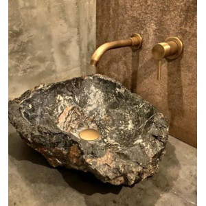Змішувач для умивальника вбудовуваний AMETIST Бронза. Photo 2