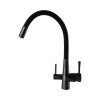 Смеситель для кухни с подключением фильтрованной воды Globus Lux LAZER GLLR-0903-11-GRAPHITE Черный