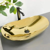 Раковина накладная VBI TURIN GOLD GLOSSY золото