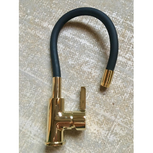 Змішувач для кухні Lamber 1286-9 чорний з золотом