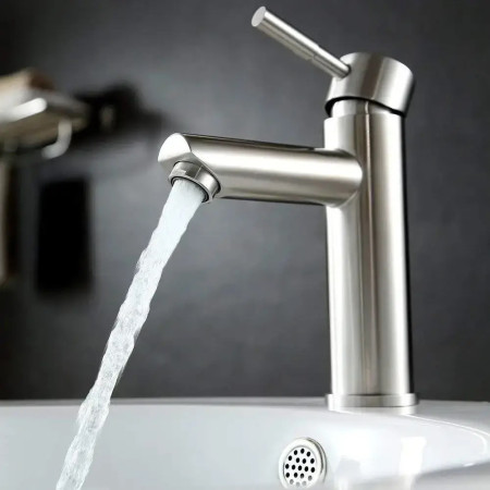 Змішувач для умивальника з нержавіючої сталі Lamber 571