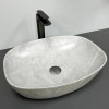 Раковина накладная VBI Olbia Grey Stone Matt серая