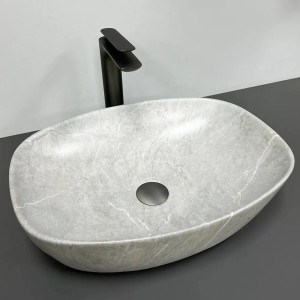 Раковина накладна VBI Olbia Grey Stone Matt сіра. Photo 3