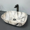 Раковина накладная VBI Ravenna Light Grey Onyx Glossy серая