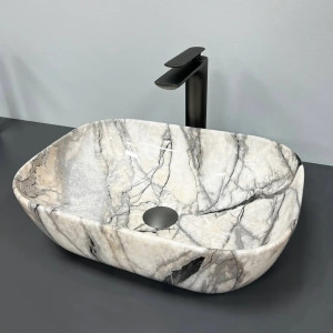 Раковина накладна VBI Ravenna Light Grey Onyx Glossy сіра