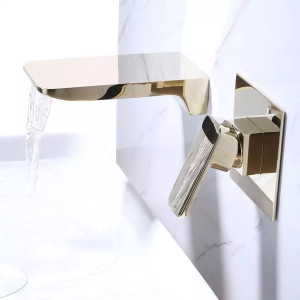 Смеситель скрытого монтажа для умывальника Lamber 722 BB золото. Photo 2