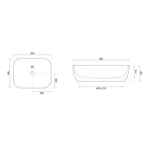 Умивальник накладний REA Mona Slim білий. Photo 2