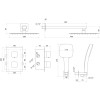 Душова система Globus Lux box Termostatic КУБ чорна
