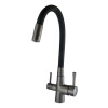 Смеситель для кухни с подключением фильтрованной воды Globus Lux LAZER GLLR-0903-11-GRAPHITE Черный