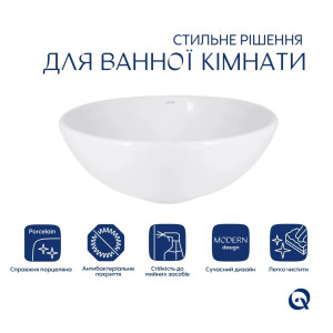 Умивальник накладний Qtap Owl 400х400х155 мм. Photo 3