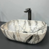 Раковина накладная VBI Ravenna Light Grey Onyx Glossy серая