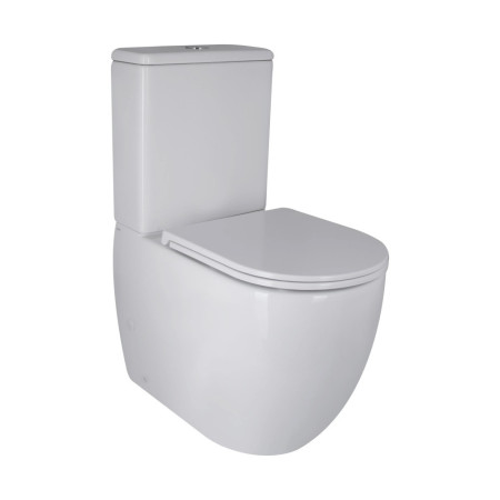 Унитаз напольный Qtap Robin Ultra Quiet сиденье Slim Duroplast Soft-close Quick relase белый
