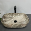 Раковина накладная VBI Ravenna Jasper Glossy серая