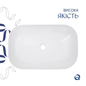 Умивальник накладний Qtap Robin 600x390x150 мм. Photo 3