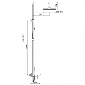 Душова система Lamber 2450-6 BLACK. Photo 2