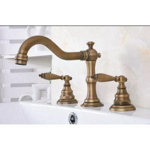 Змішувач для раковини на три отвори DECO, Бронза