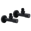 Комплект дизайн кранов удлиненный 1/2” x 1/2” черний матовый