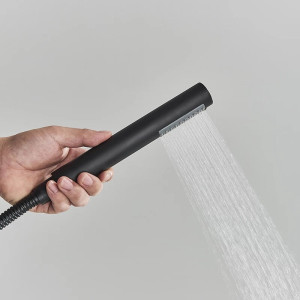 Змішувач підлоговий Lamber FLOOP BLACK MAT чорний. Photo 3