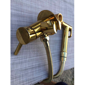 Смеситель скрытого монтажа для биде Lamber Gold Золото. Photo 2