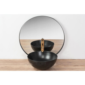 Чорна матова раковина Rea Stella Black Mat 36 см. Photo 2