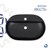Умывальник накладной Qtap Scorpio 600х400х120 мм черный