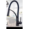 Смеситель кухонный Lamber 12905 черный матовый с силиконовым изливом