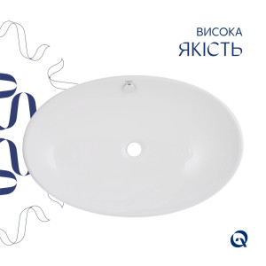 Умывальник накладной Qtap Dove 635x420x150 мм. Photo 3