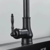 Смеситель для кухни Lamber 612-12 с выдвижным изливом Черный матовый