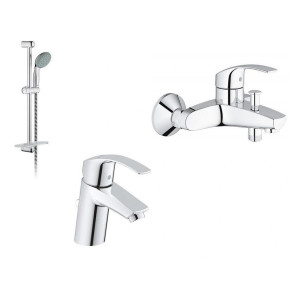 Набір змішувачів для ванни GROHE EUROSMART S хром