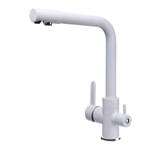Змішувач для кухні з під'єднанням до фільтра Globus Lux LAZER GLLR-0444-7-WHITE білий. Photo 2