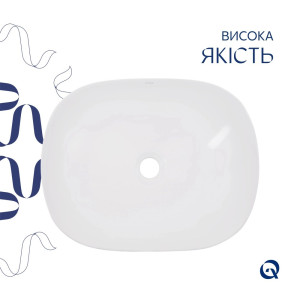 Умывальник накладной Qtap Aquarius 470x380x120 мм. Photo 3