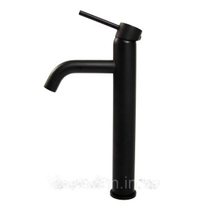 Змішувач для раковини Rea Lungo Black High високий чорний. Photo 3