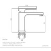 Смеситель для раковины Lamber G1017-6 черный матовый